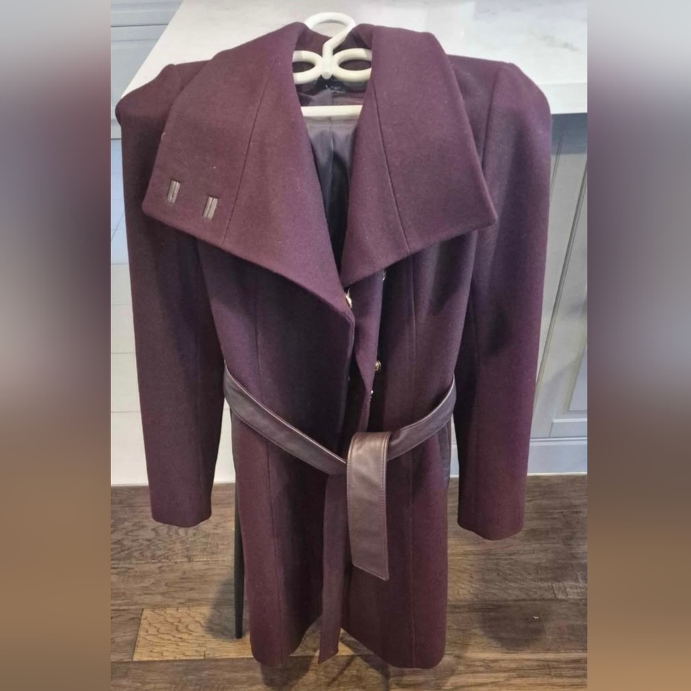 French Connection Women's Deep Burgundy Trench Coat